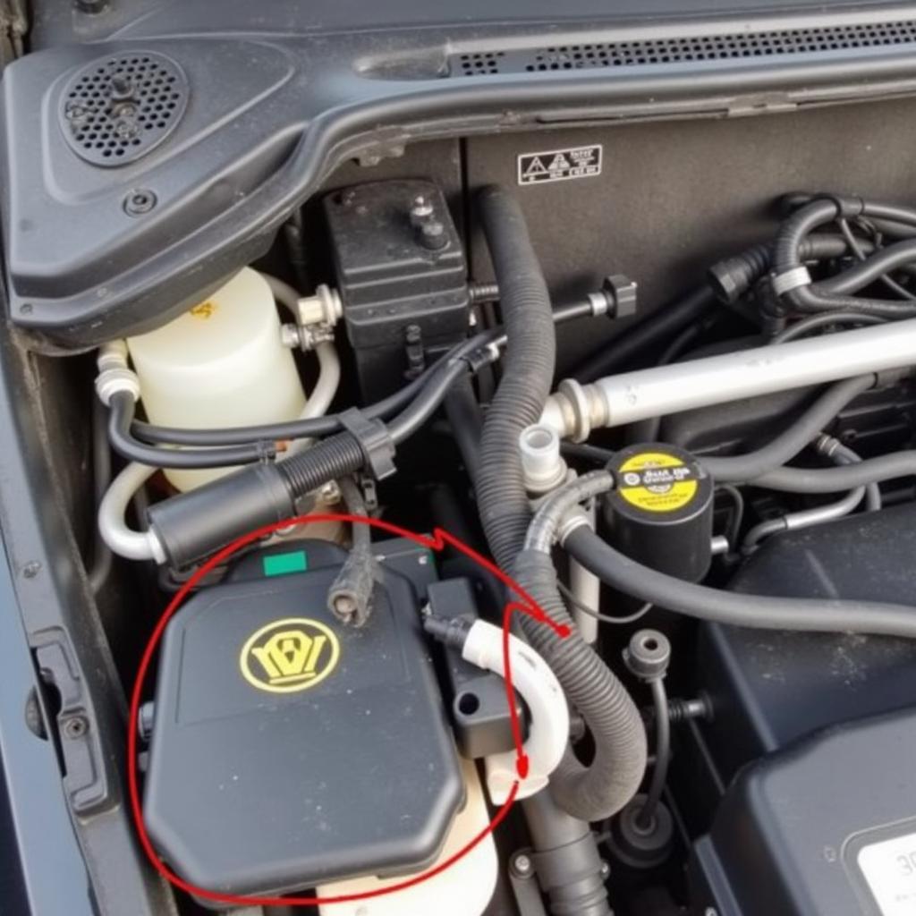 Camshaft position sensor location in a 2000 VW Jetta engine