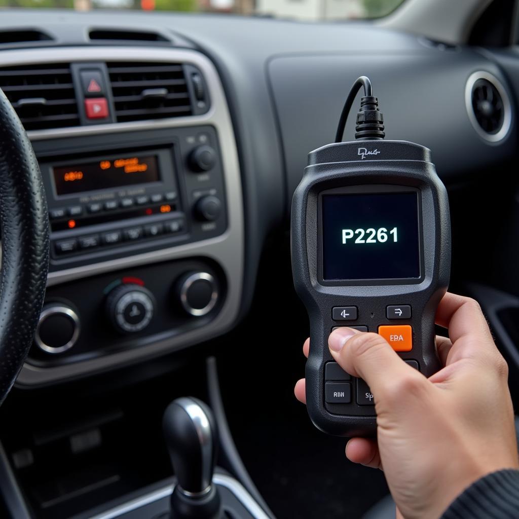 Using an OBD-II Scanner to Read the P2261 Code on a 2005 VW Beetle