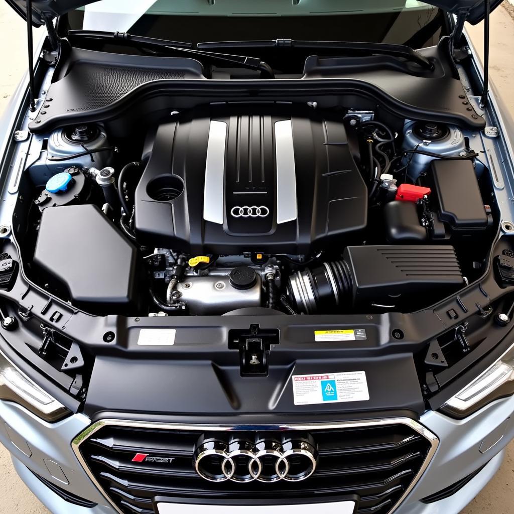 Inspecting the Engine Bay of a 2015 Audi A3