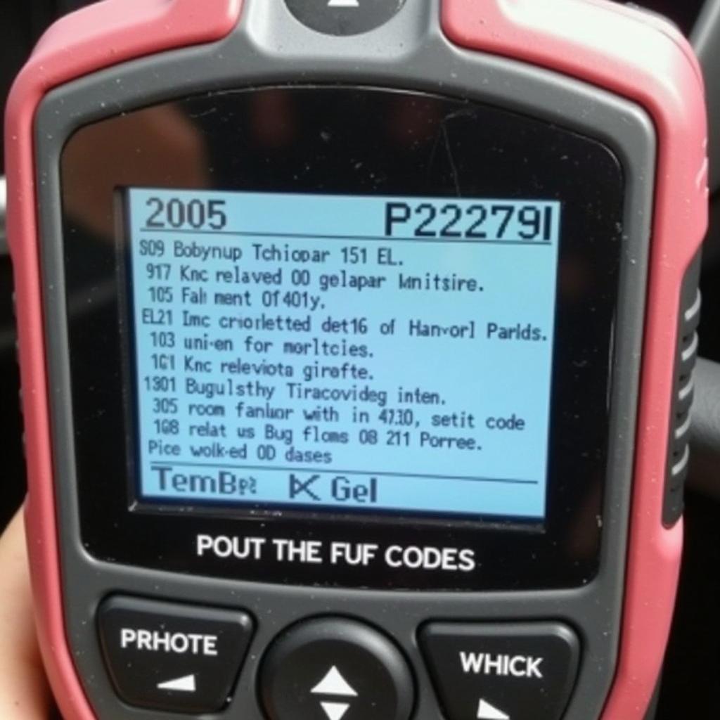 2015 VW Beetle 1.8L OBD-II Scanner Showing P2279 Code