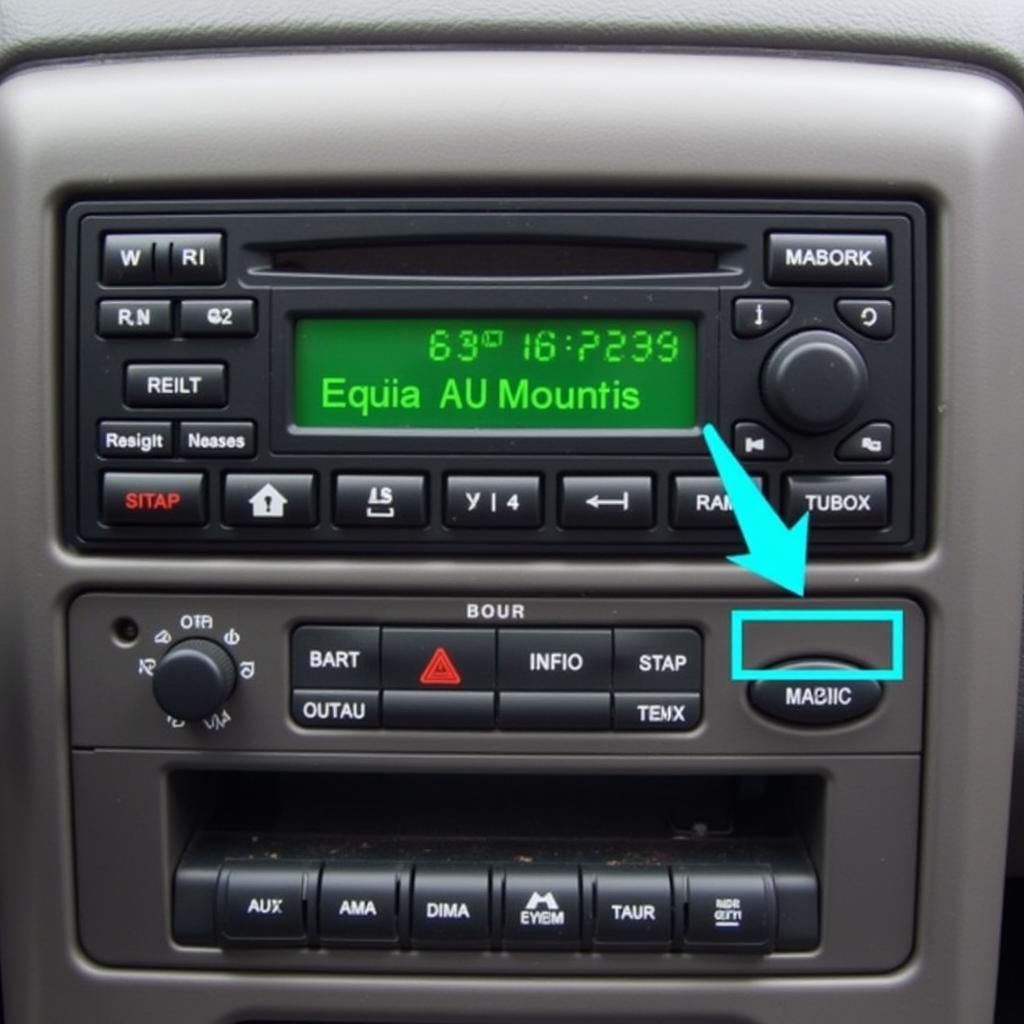 Locating the radio serial number on a 97 Audi A6. 