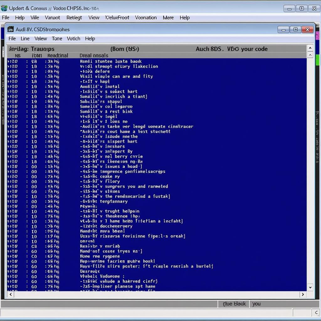 Audi 8V VCDS Codes Dashboard