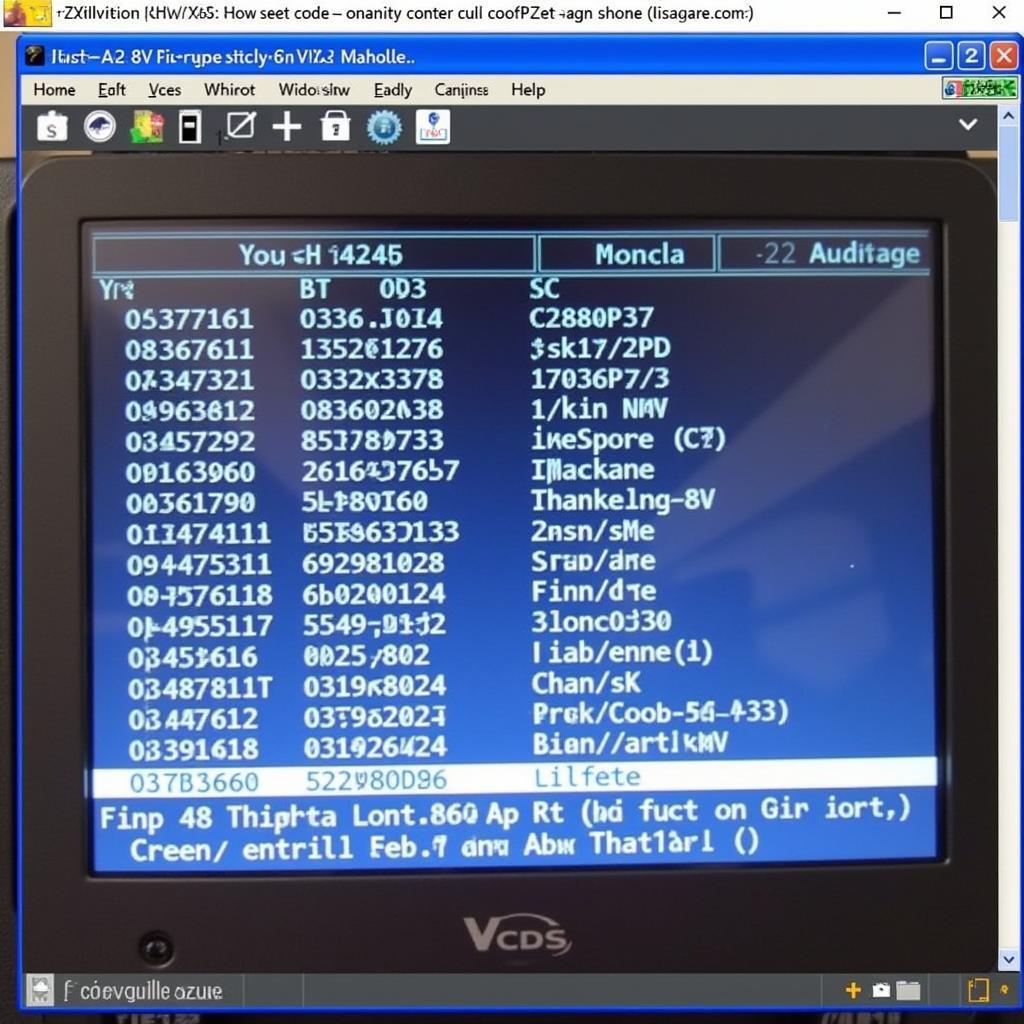 Reading fault codes with VCDS