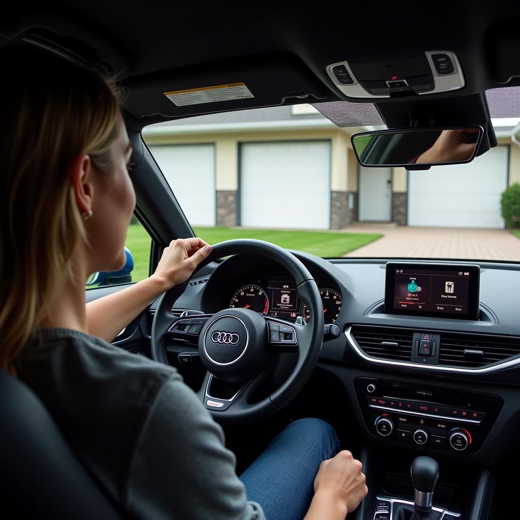 Operating Garage Door with Audi A3 HomeLink