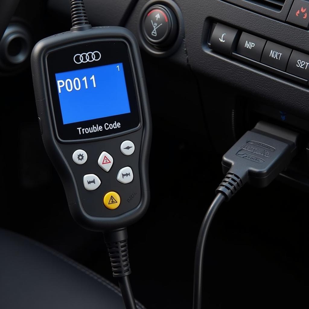 Using an OBD-II Scanner to Diagnose a P0011 Code on a 2009 Audi A3