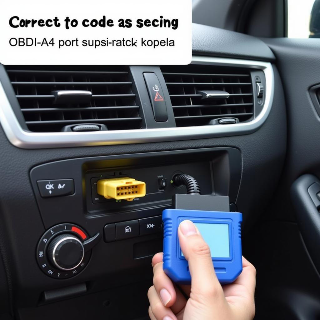 Connecting VCDS Cable to OBD-II Port