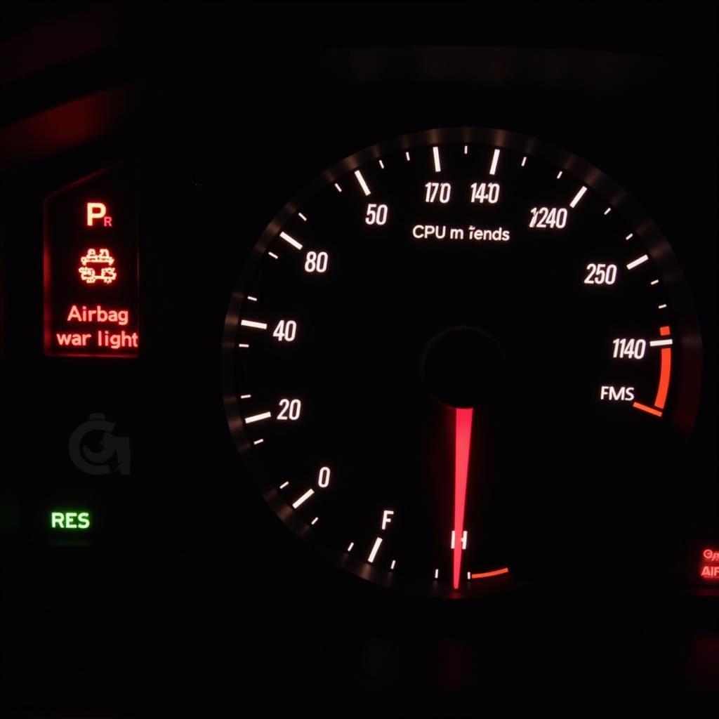 Audi A4 B8 Dashboard with Warning Lights