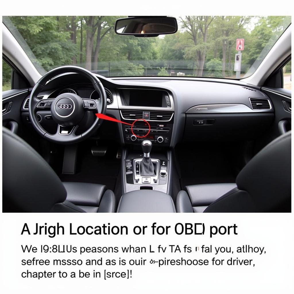 Location of OBD-II Port in Audi A4 B8