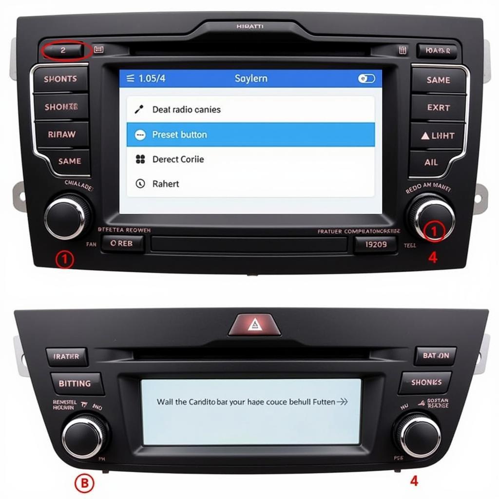 Inputting the Audi A4 radio code using preset buttons