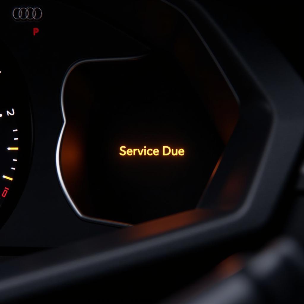 Audi A4 dashboard displaying "Service Due" light