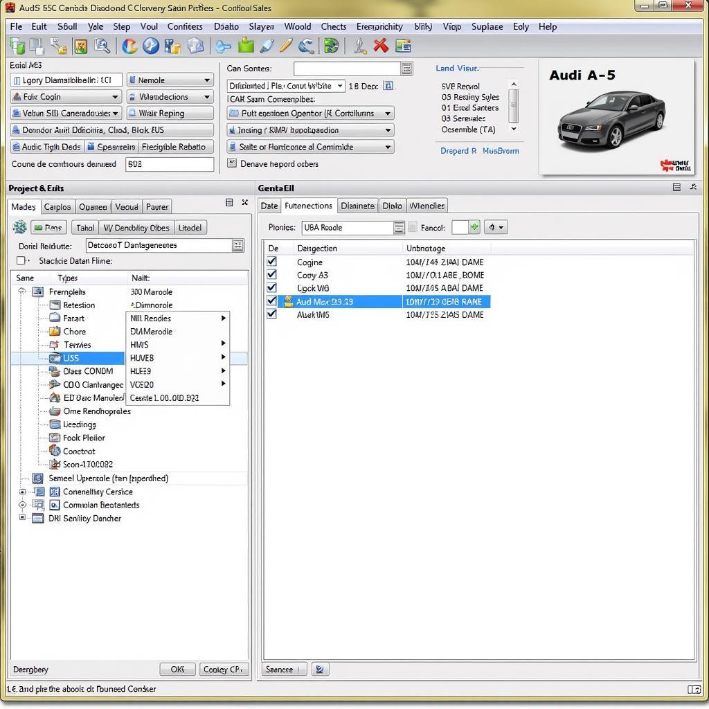 Audi A5 VCDS Software Interface