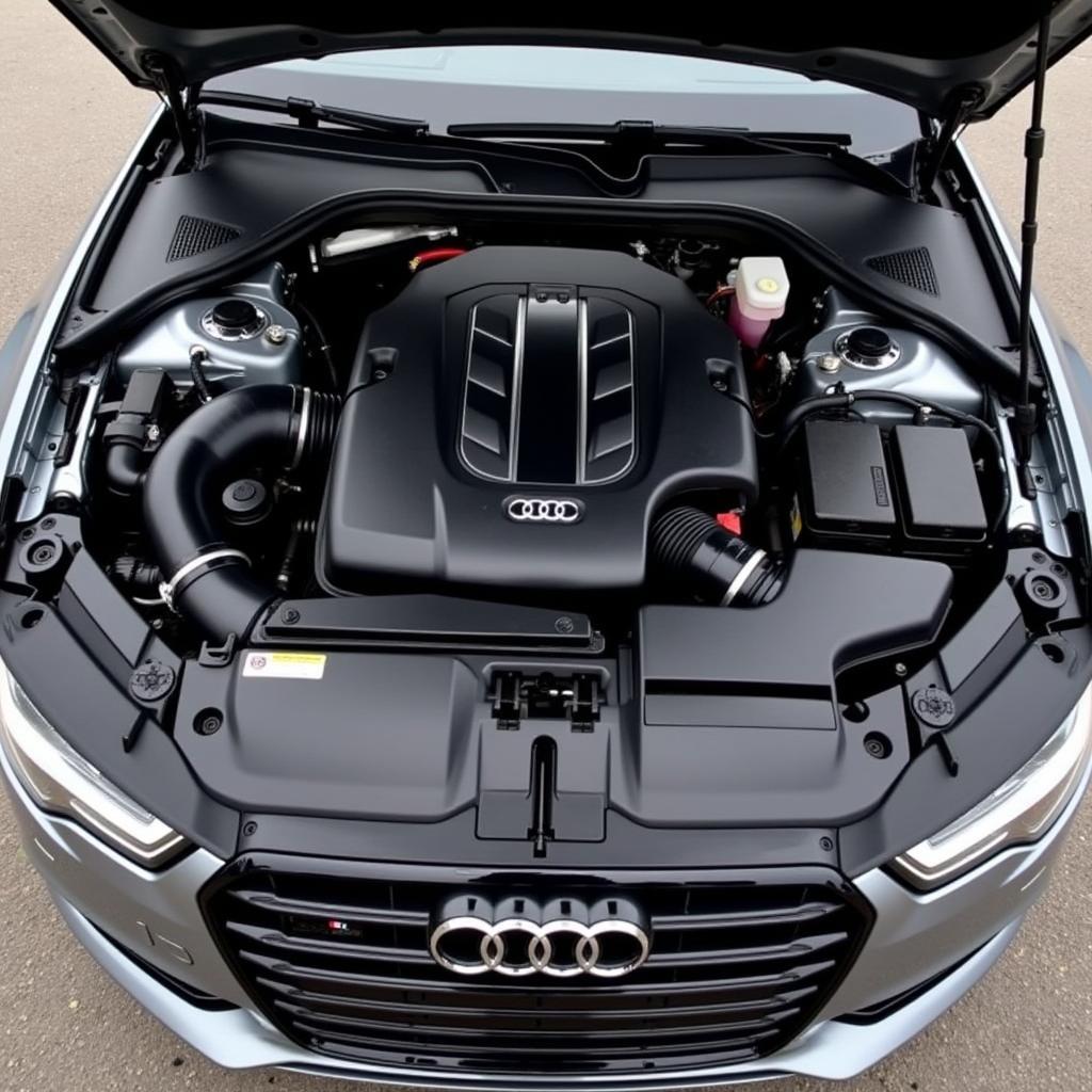 Audi A6 C7.5 Engine Bay with VCDS Modifications