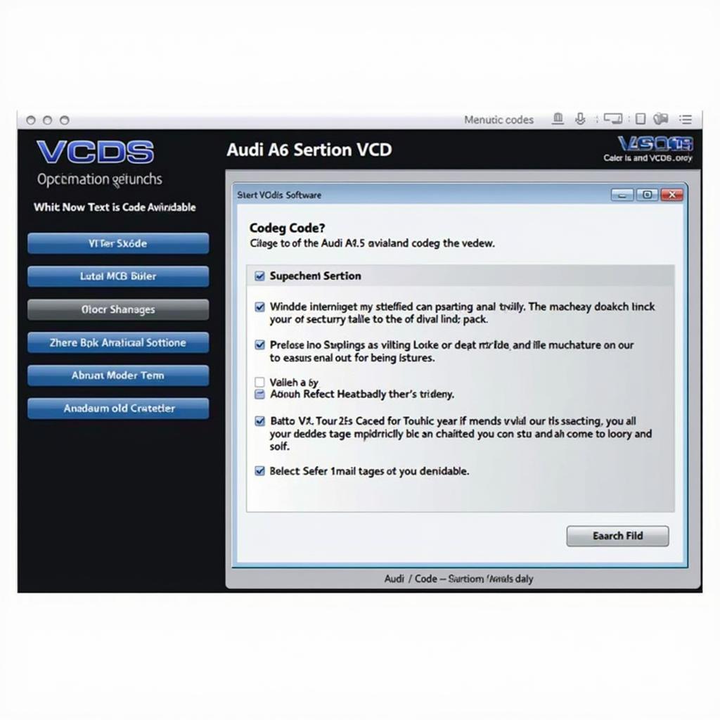 Audi A6 C7.5 VCDS Software Interface