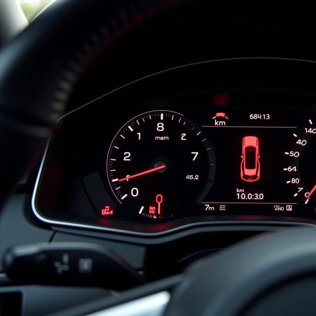 Audi A6 gearbox warning light on dashboard