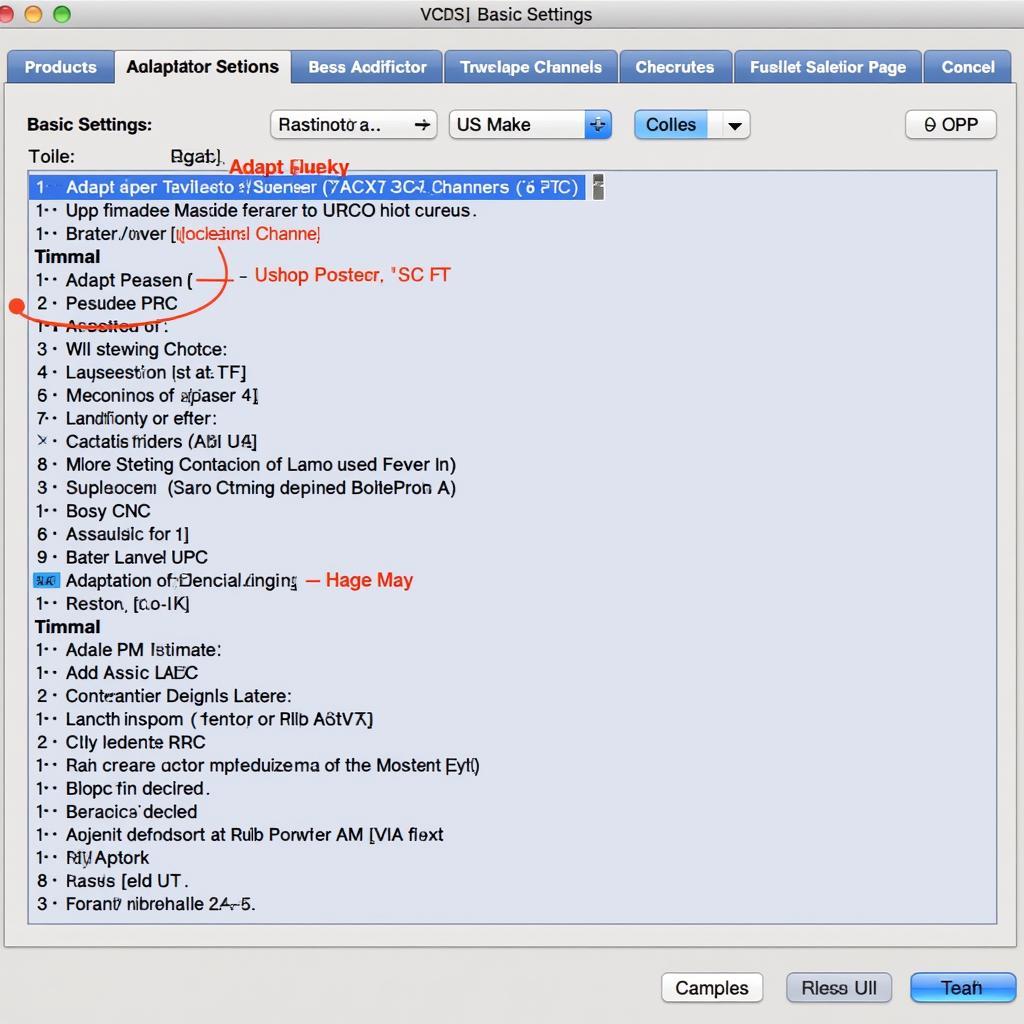 VCDS software interface for transmission reset