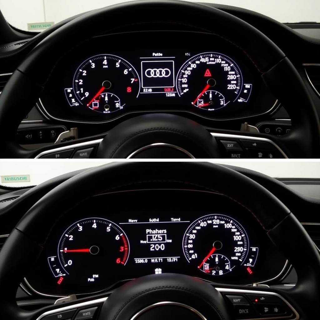 Audi B8 Dashboard Displaying Changes Made with VCDS