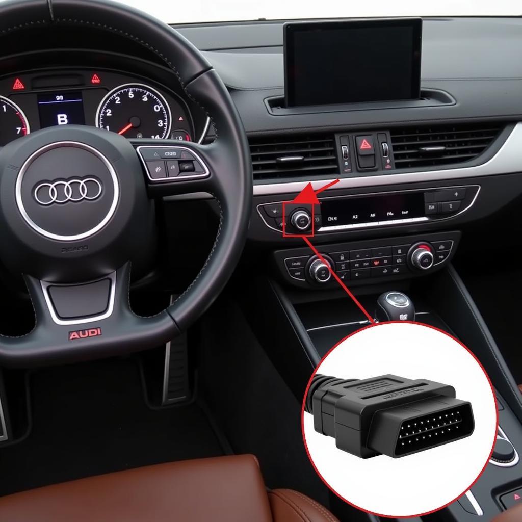 Location of the OBD2 Port in an Audi B8