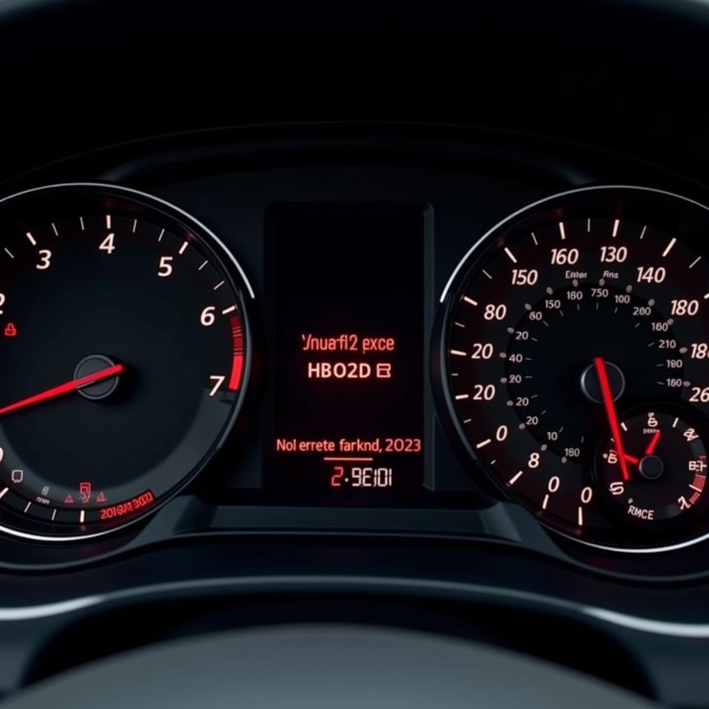 Audi B9 S4 dashboard with a gear display error