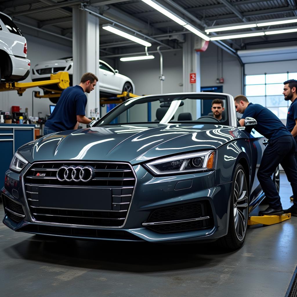 Audi Convertible Undergoing Service 