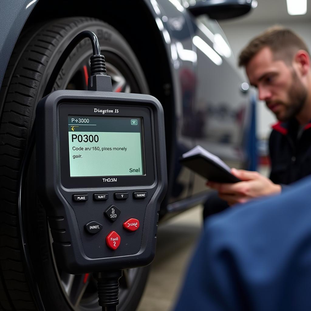 Diagnosing P0300 with OBD-II scanner