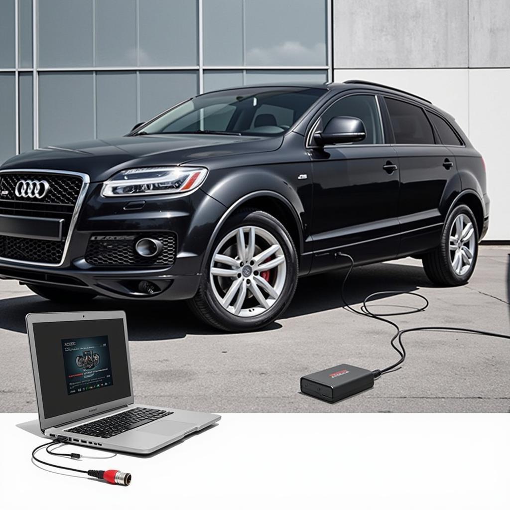 Audi Q7 Connected to Laptop