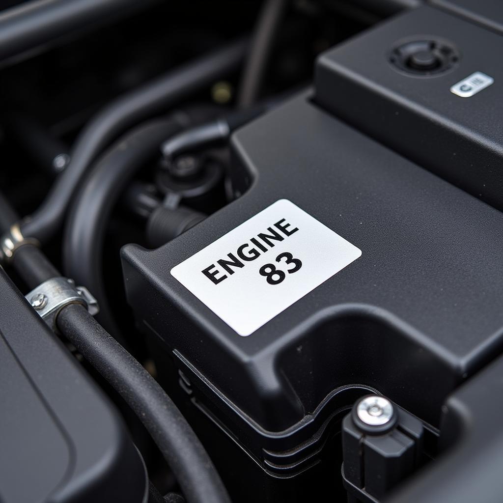 Audi S3 8P Engine Code Location Sticker