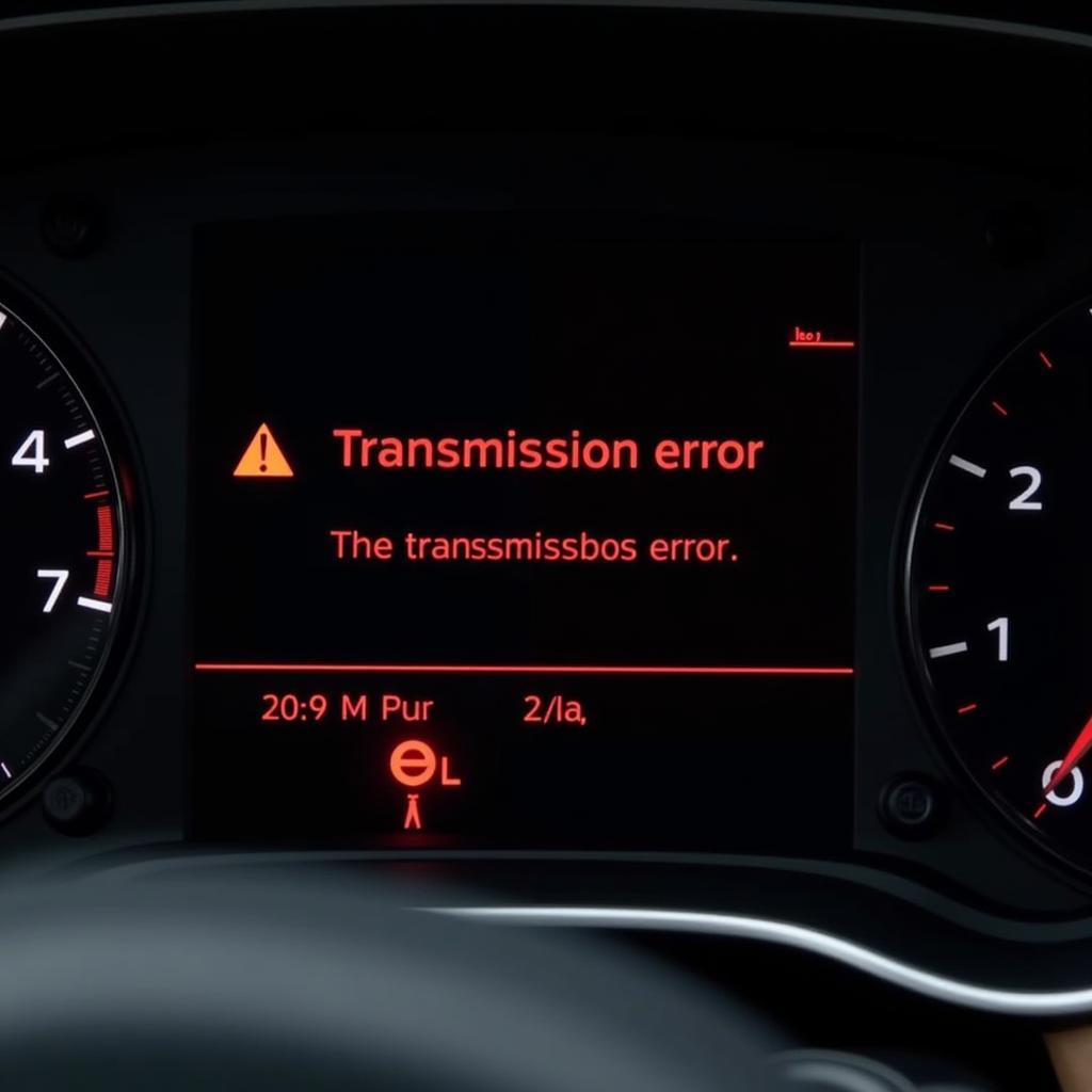 Audi Dashboard Displaying Transmission Error