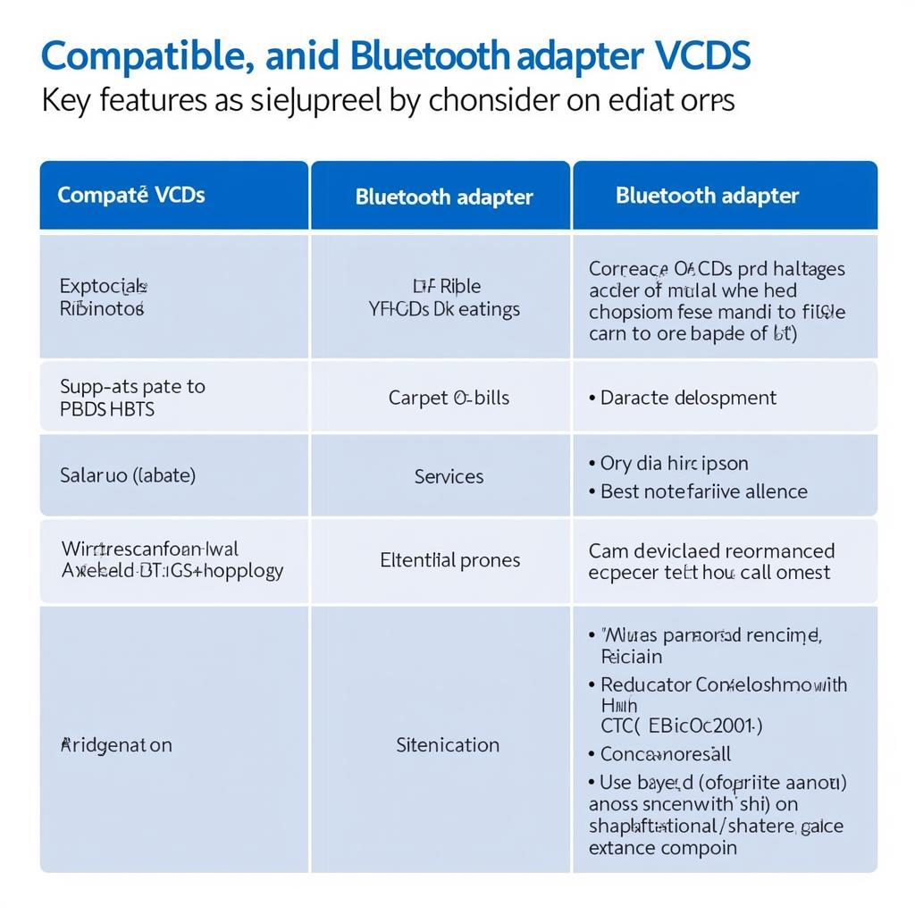 Bluetooth VCDS Adapter Compatibility Chart