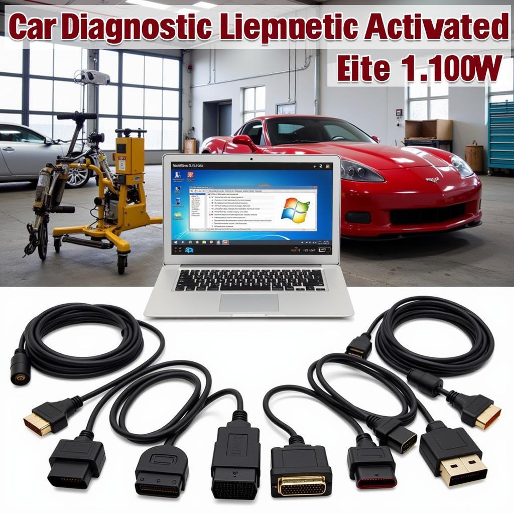 Car Diagnostic Tools and Laptop