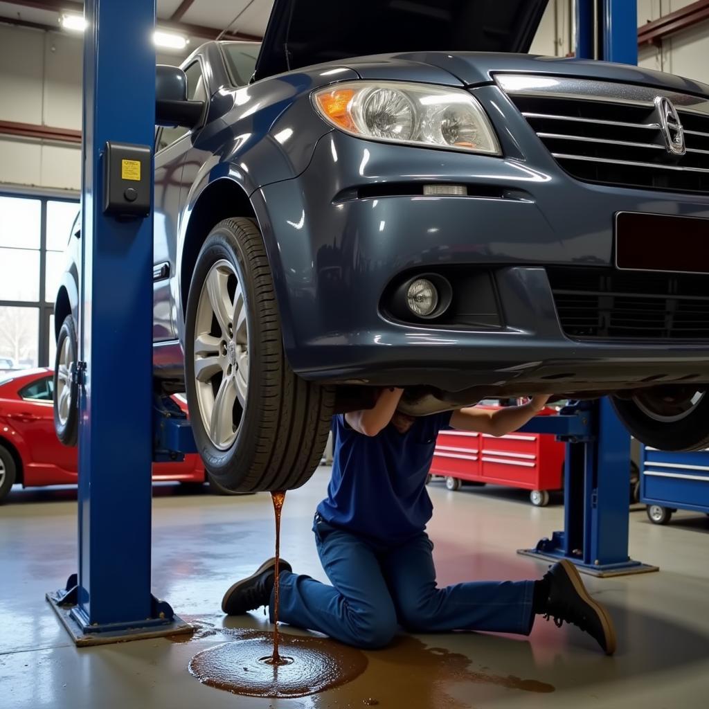 Car Getting Oil Change