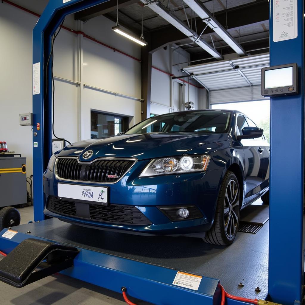 Car on Dyno Undergoing Testing After VCDS Mods