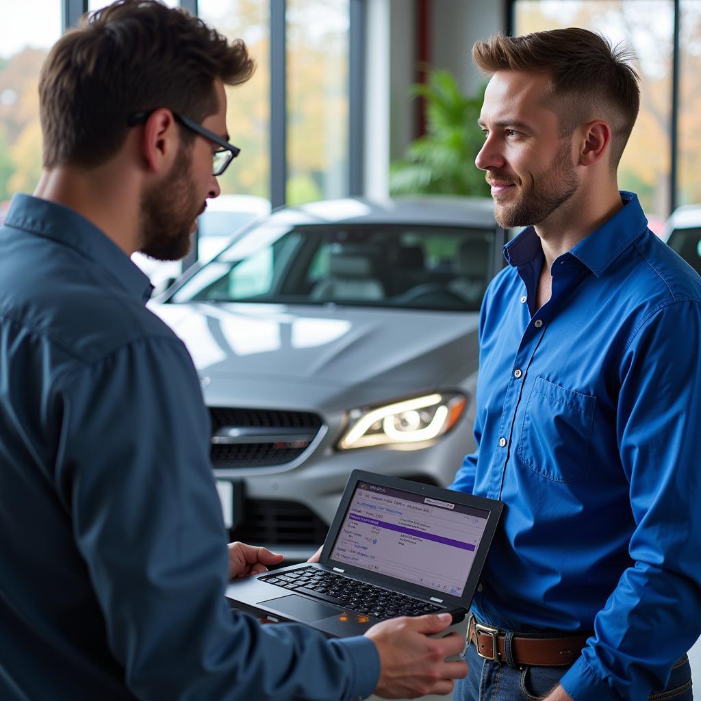 Car Owner Choosing Genuine VCDS