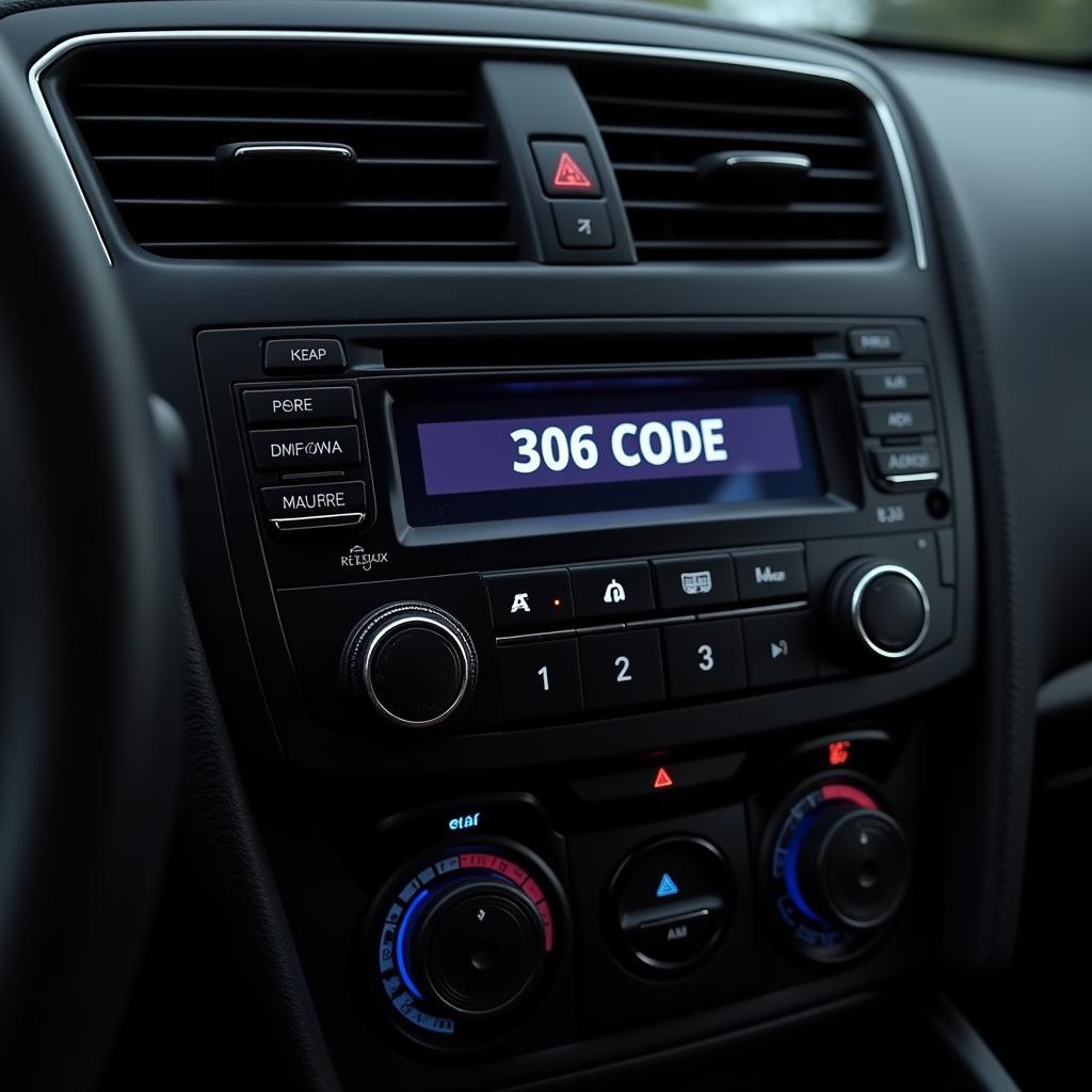 Car Radio with Code Entered