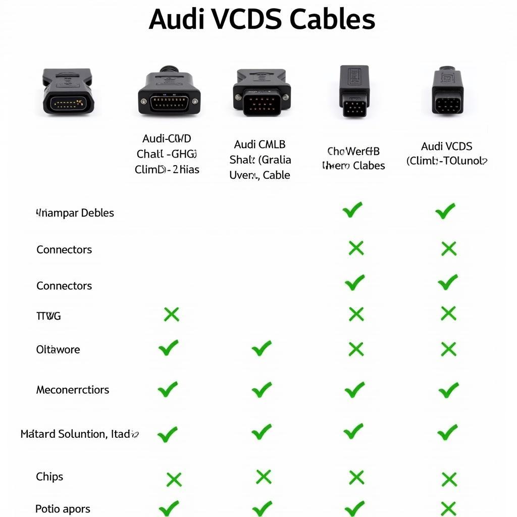 Types of Audi VCDS Cables