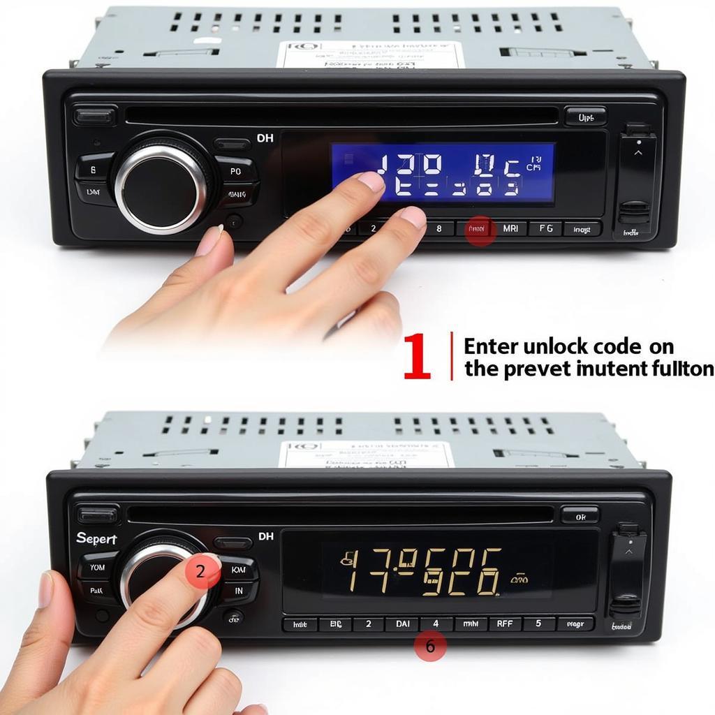 How to enter car radio code using preset buttons