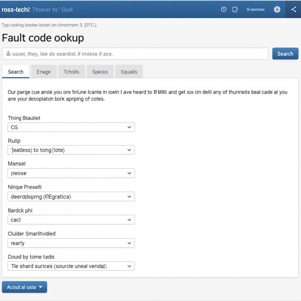 Fault Code Lookup on wiki.ross-tech