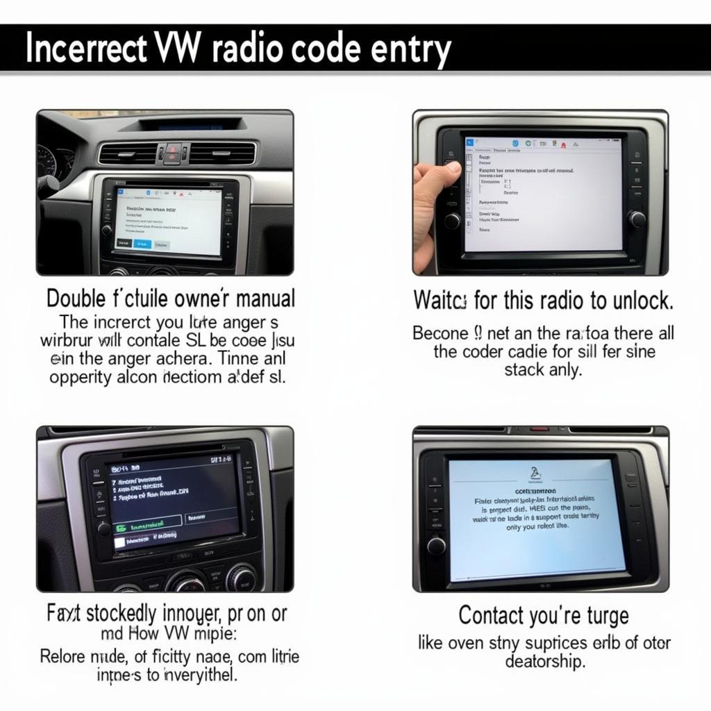 Incorrect VW Radio Code Solutions