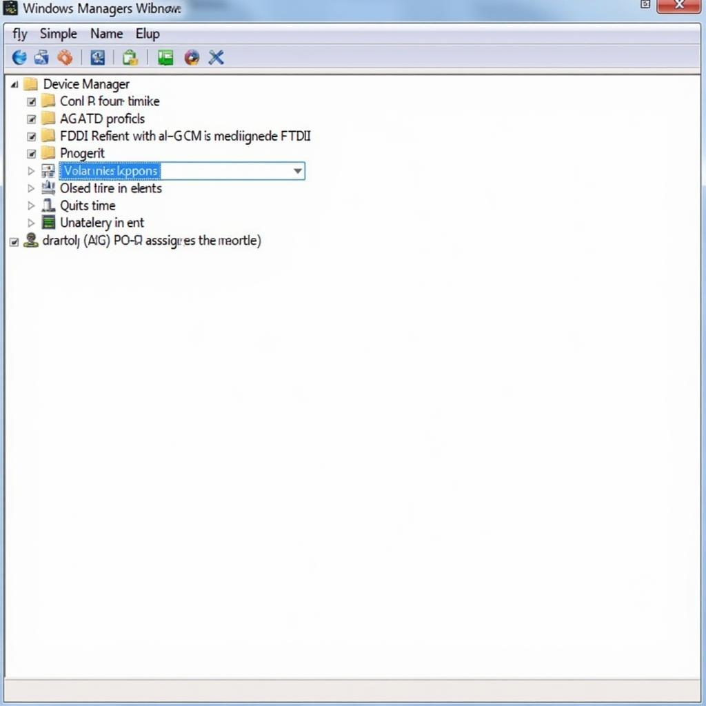 Screenshot of Device Manager Showing Installed VAG COM FTDI Drivers