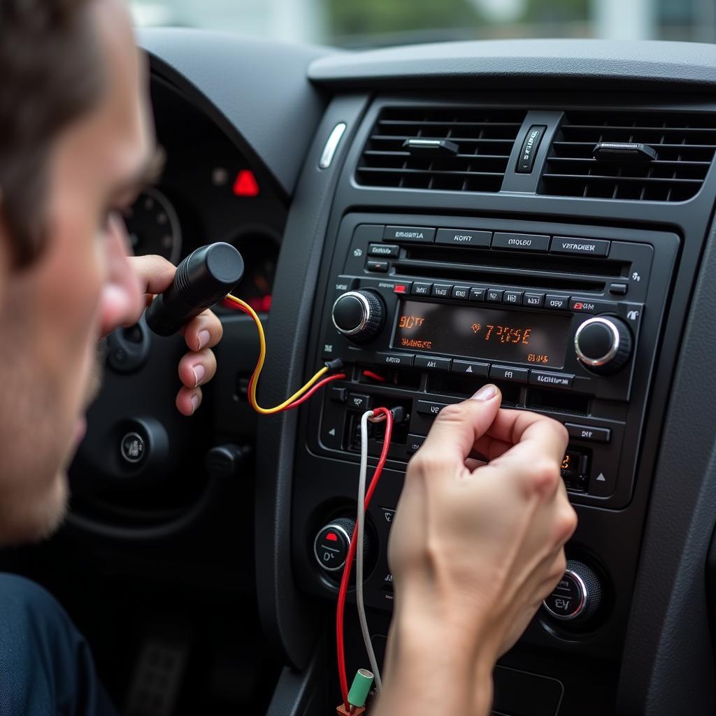 Inspecting Jetta Radio Wiring