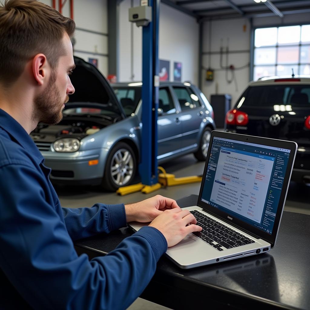 Mechanic Using VCDS