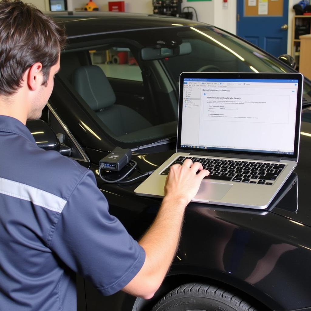 Mechanic Using VCDS