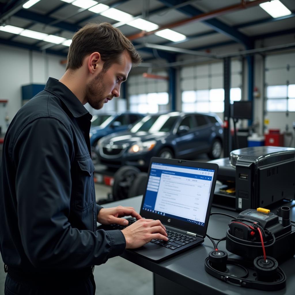 Mechanic Using VCDS