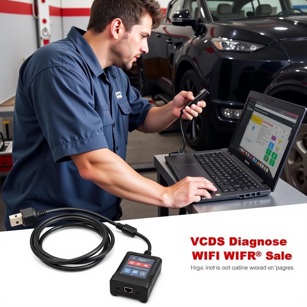 Mechanic Using VCDS ELM327 WiFi for Diagnostics