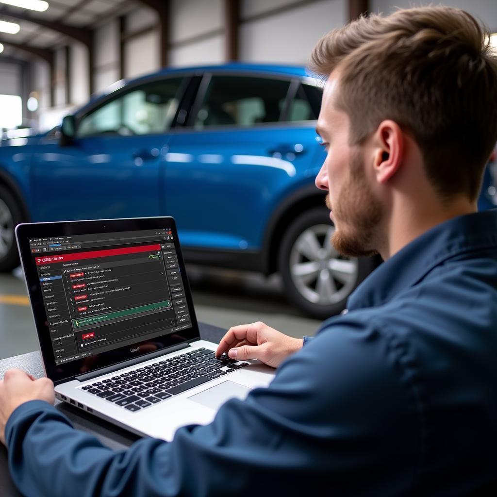 Mechanic Using VCDS Lite