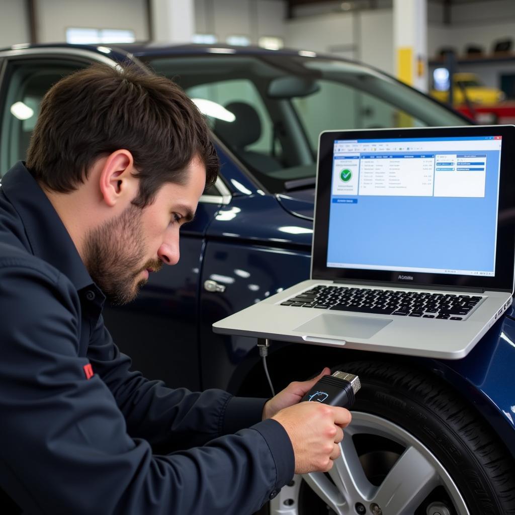 Mechanic Using VCDS