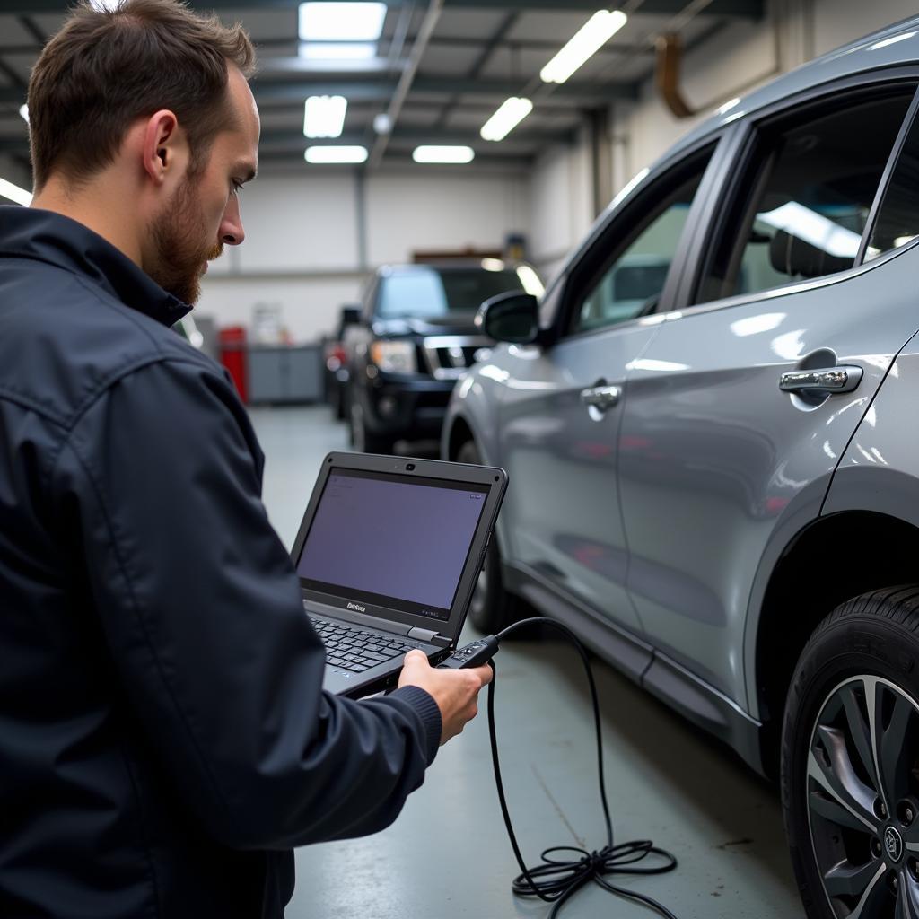 Mechanic using VCDS