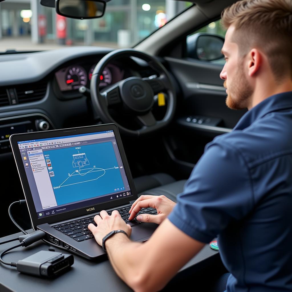 Mechanic Using VCDS Software