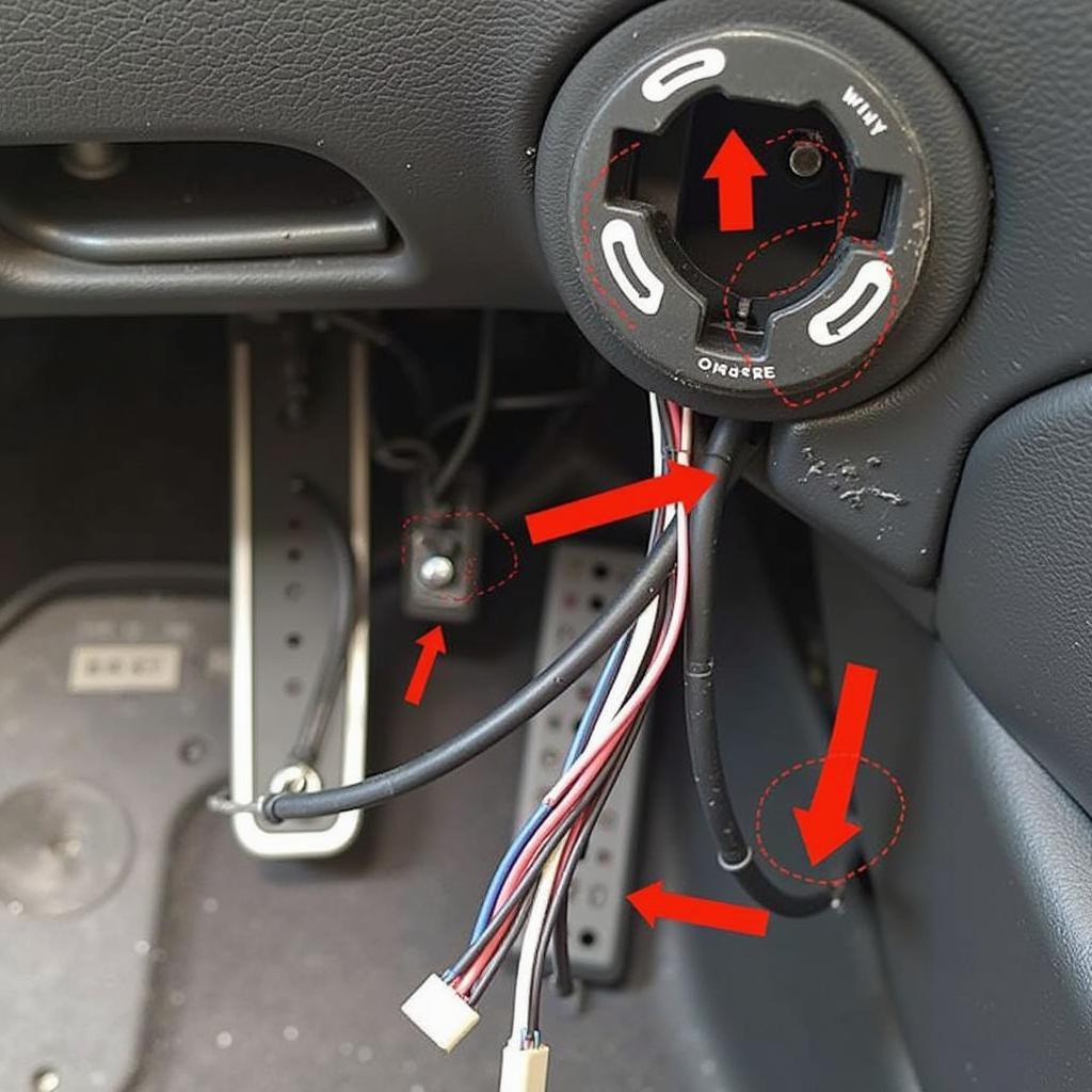 Inspecting Cruise Control Stalk Wiring in a Mk4 Jetta