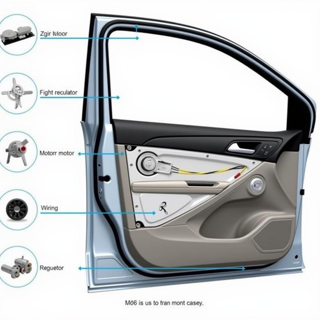 MK6 Golf Door Components with Window Regulator