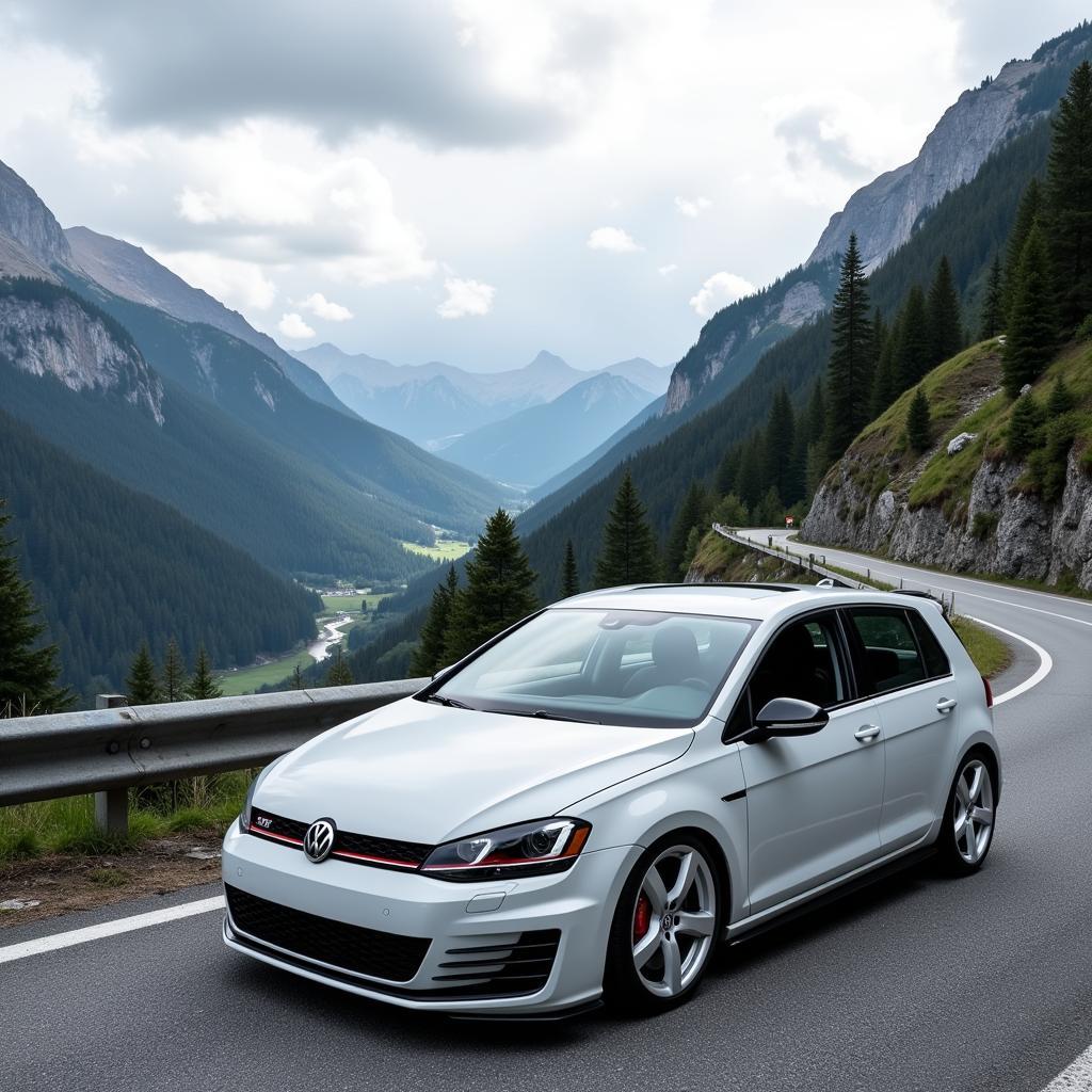 MK6 Golf Parked on Scenic Road